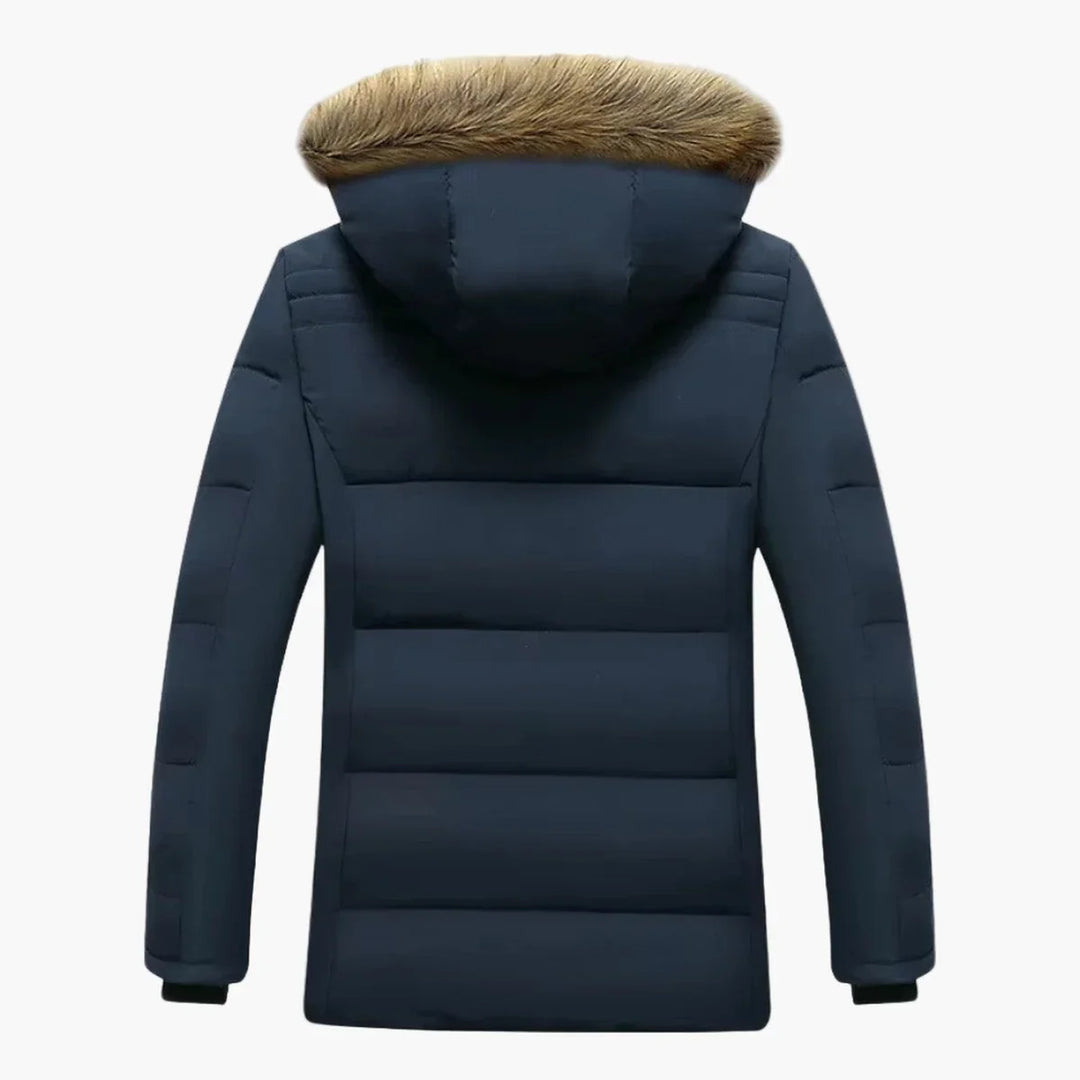 Men's Hooded Faux Fur Winter Parka