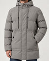 Men's Hooded Longline Padded Parka Jacket