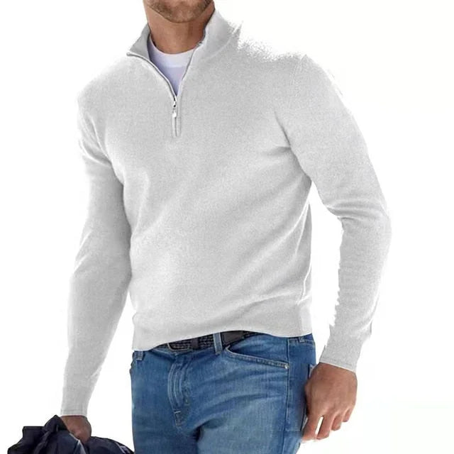 Men's Knitted Quarter-Zip Jumper