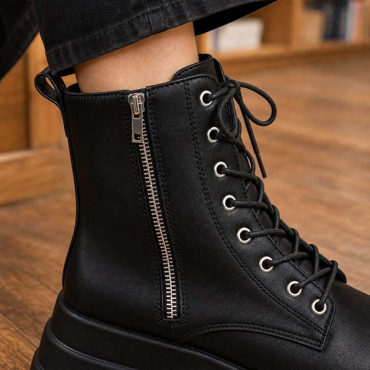 Men's Lace-Up Platform Boots