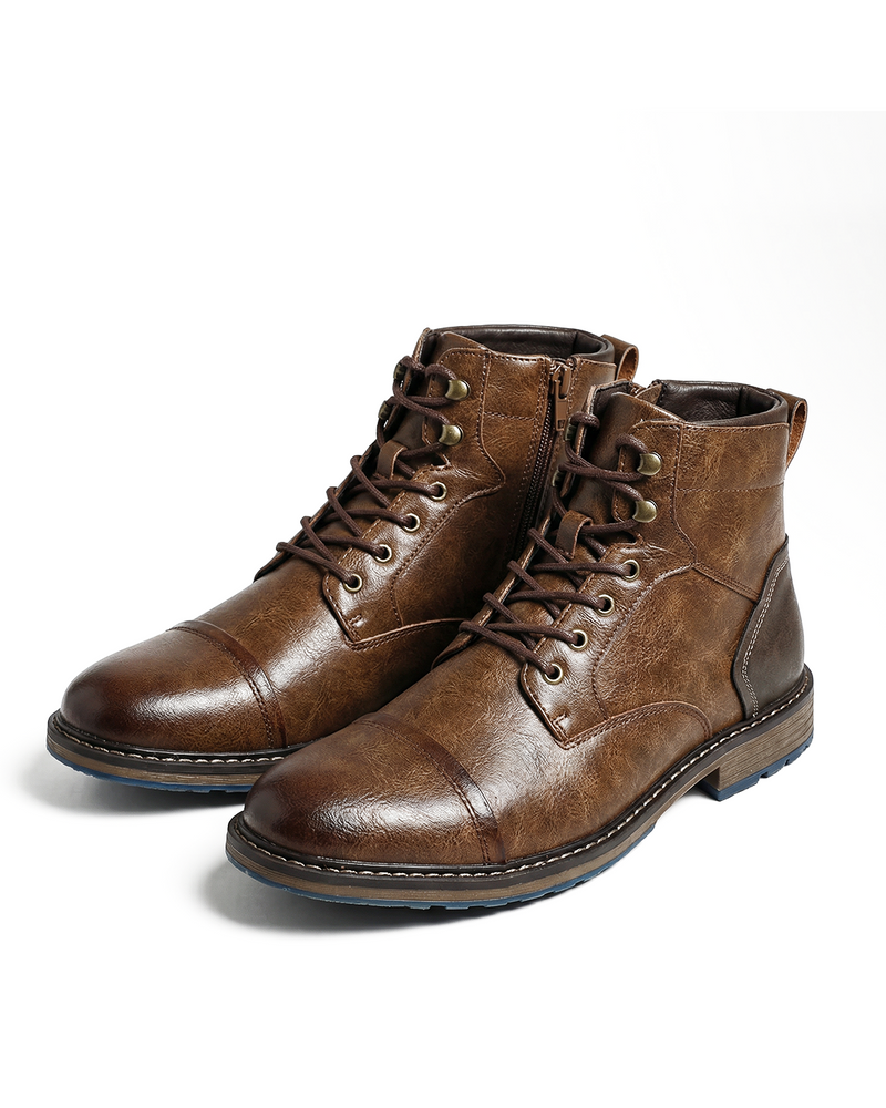 Men's Leather Side-Zip Boots