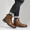 Men's Leather Side-Zip Boots