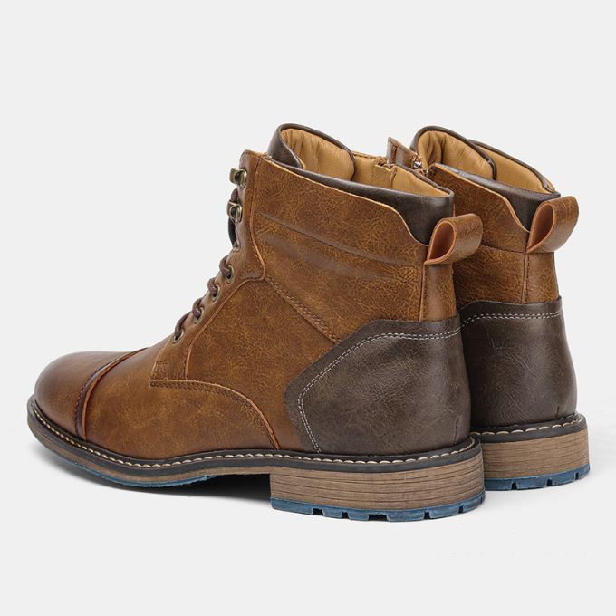 Men's Leather Side-Zip Boots