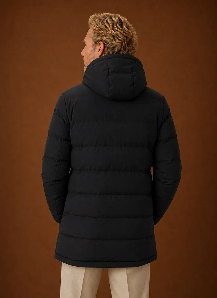 Men's Long Hooded Puffer Jacket