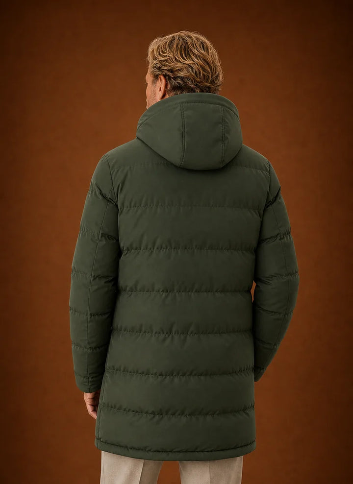 Men's Long Hooded Puffer Jacket