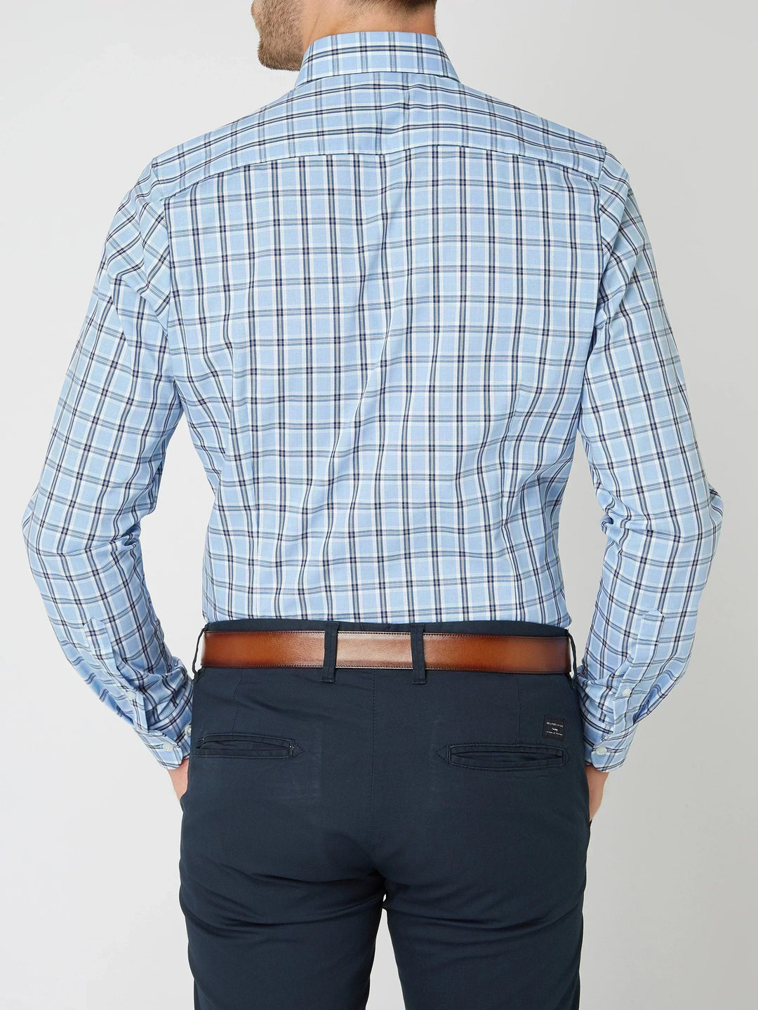Men's Long-Sleeve Check Button-Down Shirt