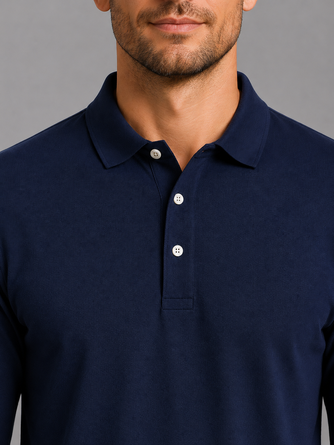 Men's Long-Sleeve Polo Shirt