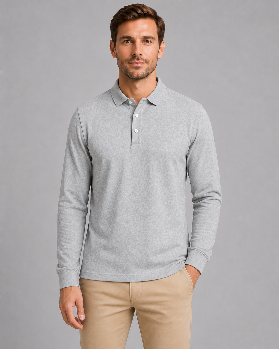Men's Long-Sleeve Polo Shirt