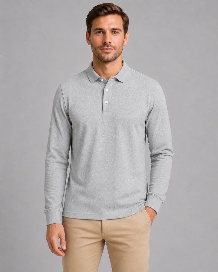 Men's Long-Sleeve Polo Shirt