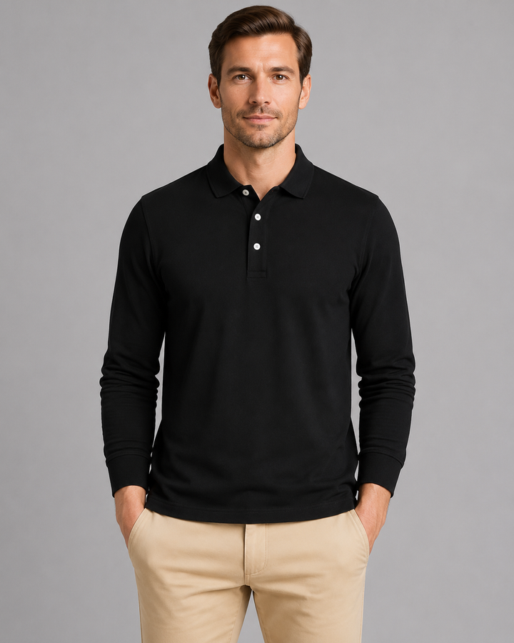 Men's Long-Sleeve Polo Shirt