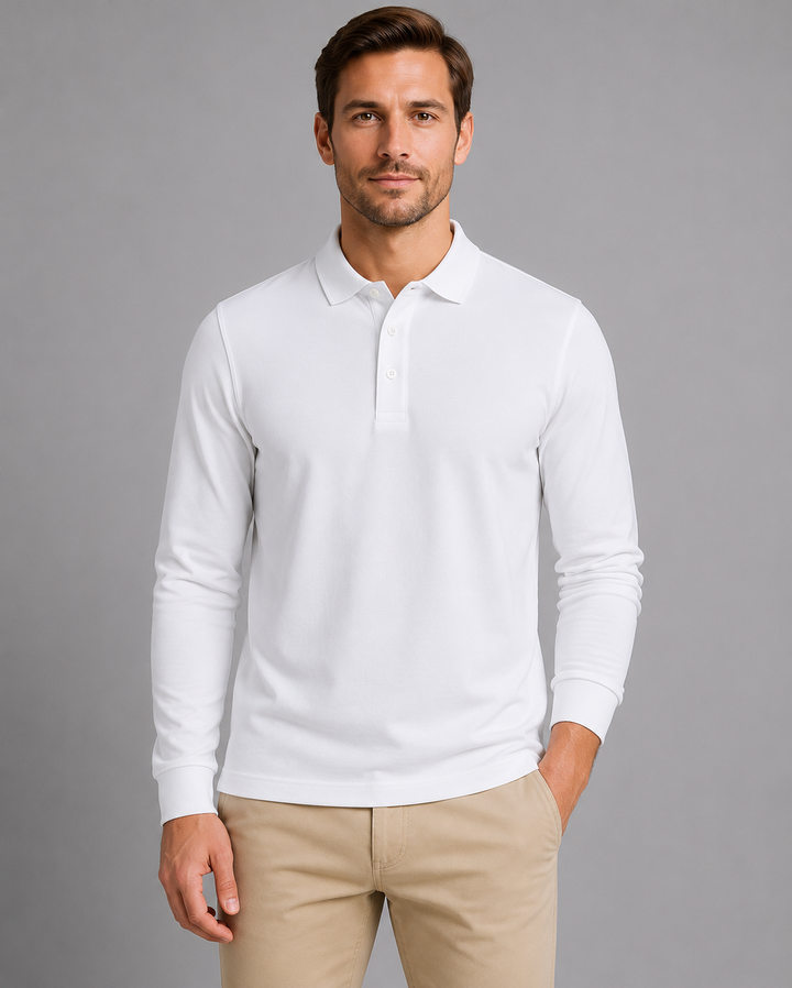 Men's Long-Sleeve Polo Shirt