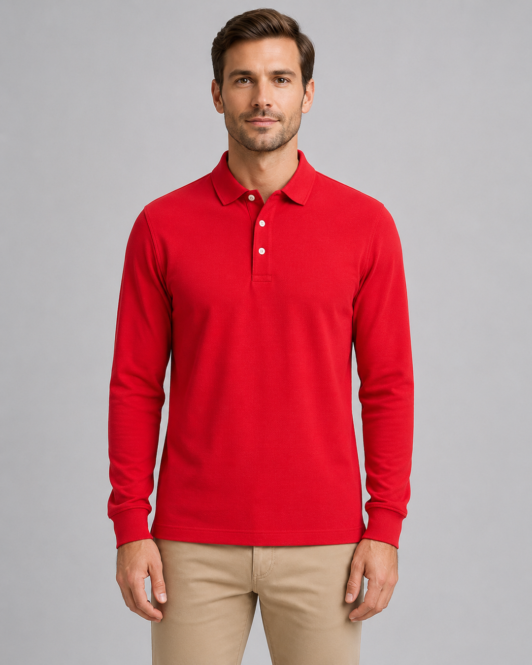 Men's Long-Sleeve Polo Shirt