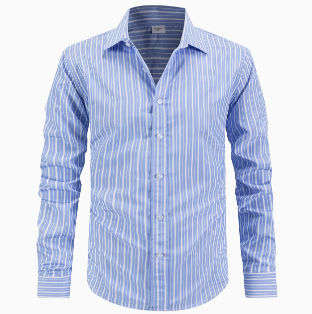 Men's Long-Sleeve Striped Shirt