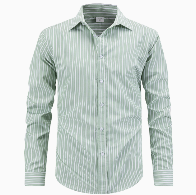 Men's Long-Sleeve Striped Shirt