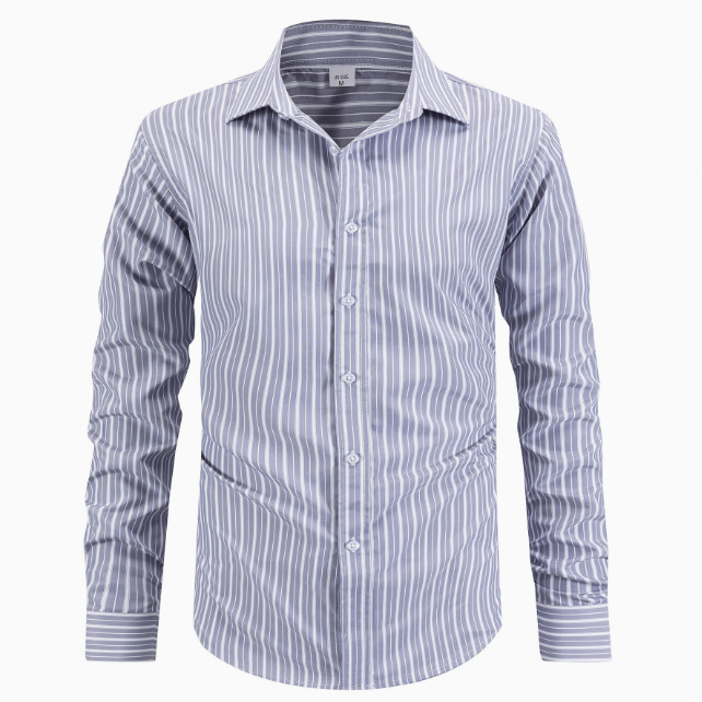 Men's Long-Sleeve Striped Shirt