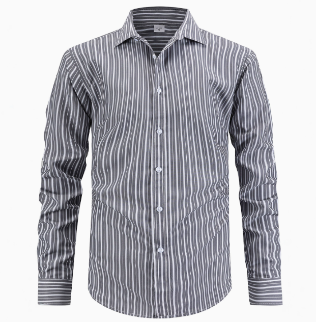 Men's Long-Sleeve Striped Shirt