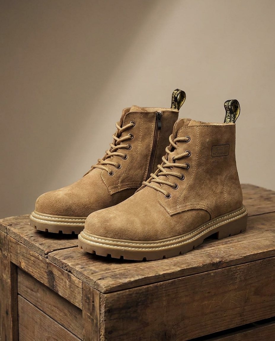 Men's Lugged Sole Ankle Boots
