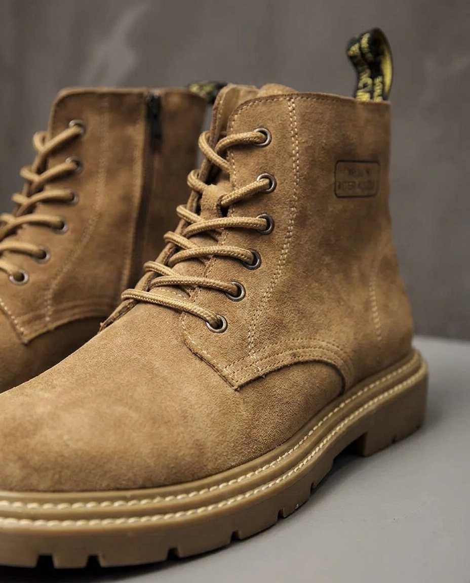 Men's Lugged Sole Ankle Boots