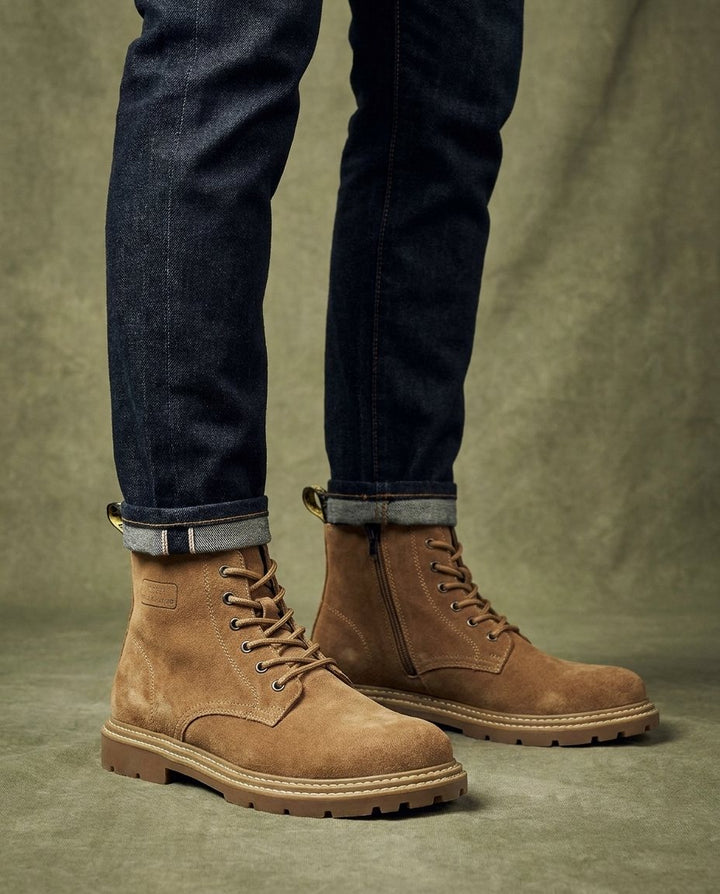 Men's Lugged Sole Ankle Boots