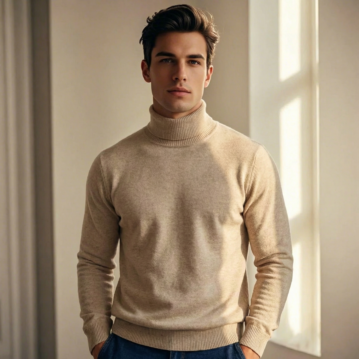 Men's Minimalist Turtleneck Jumper