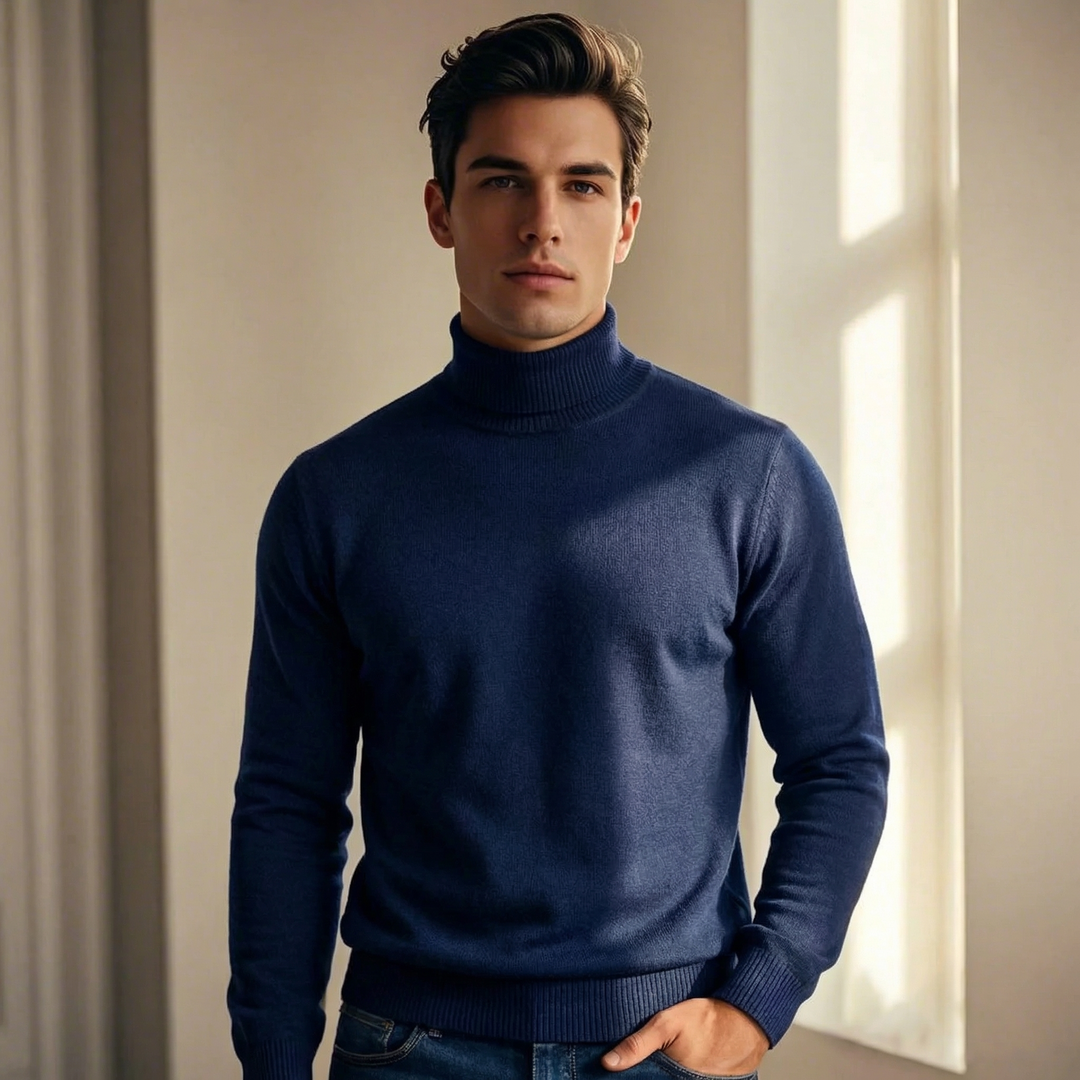 Men's Minimalist Turtleneck Jumper