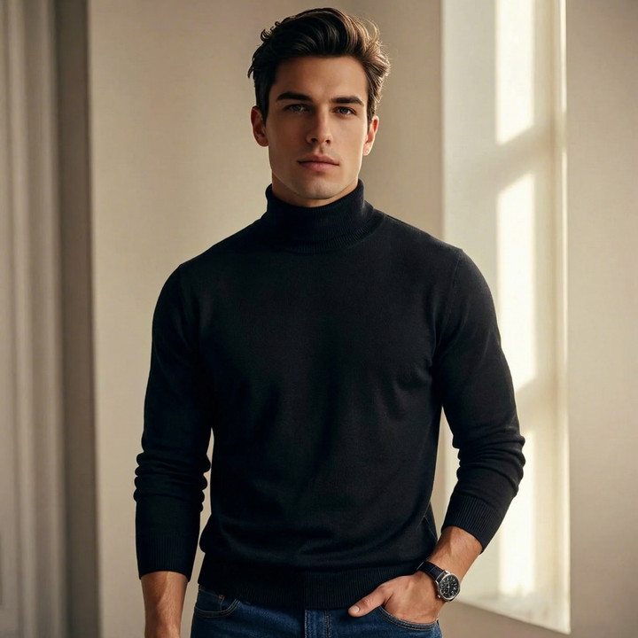 Men's Minimalist Turtleneck Jumper