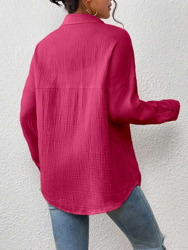 Women's Oversized Button-Up Shirt