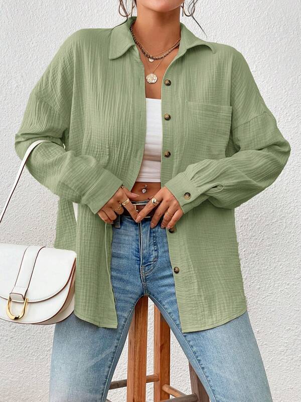 Women's Oversized Button-Up Shirt