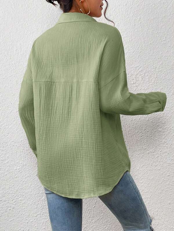 Women's Oversized Button-Up Shirt
