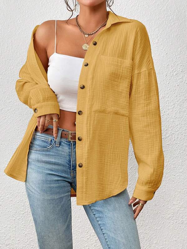 Women's Oversized Button-Up Shirt
