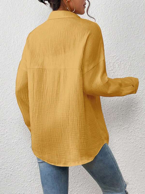 Women's Oversized Button-Up Shirt
