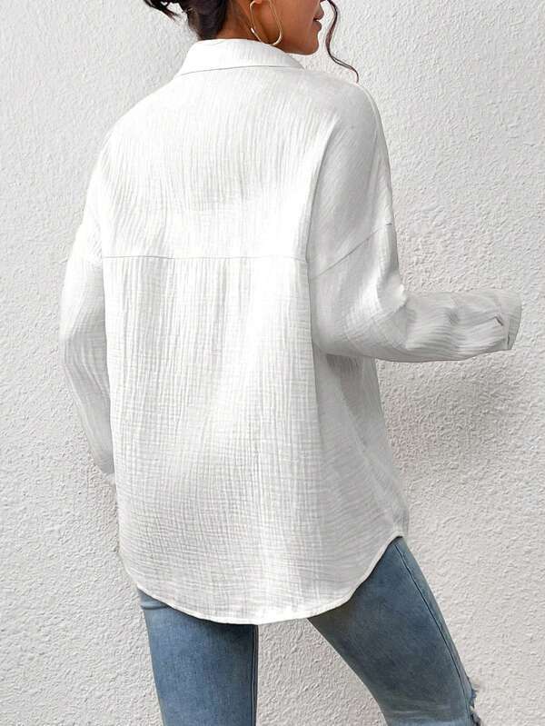 Women's Oversized Button-Up Shirt