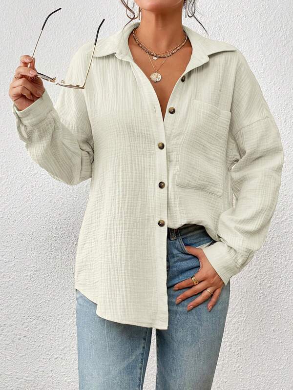 Women's Oversized Button-Up Shirt