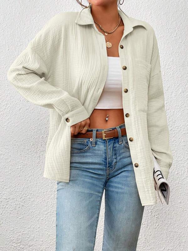 Women's Oversized Button-Up Shirt