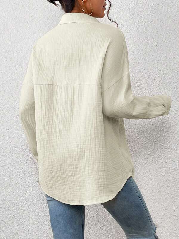 Women's Oversized Button-Up Shirt