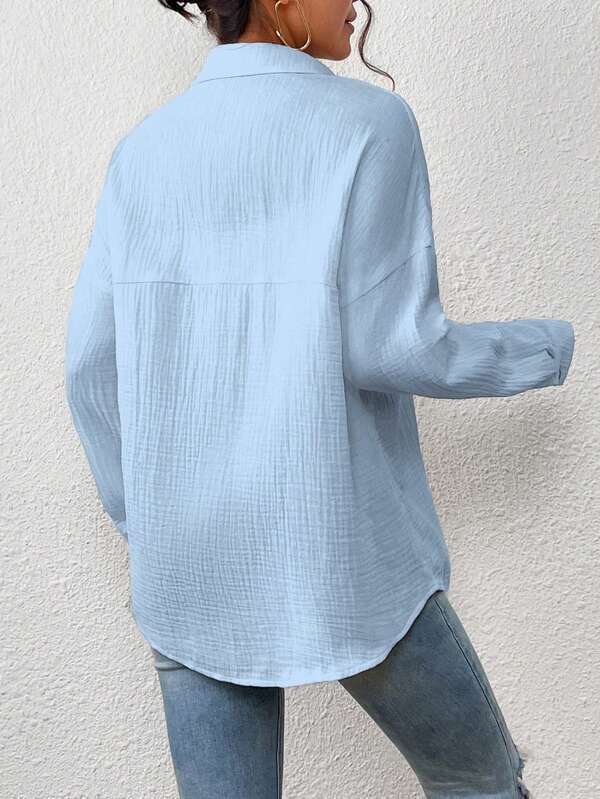Women's Oversized Button-Up Shirt