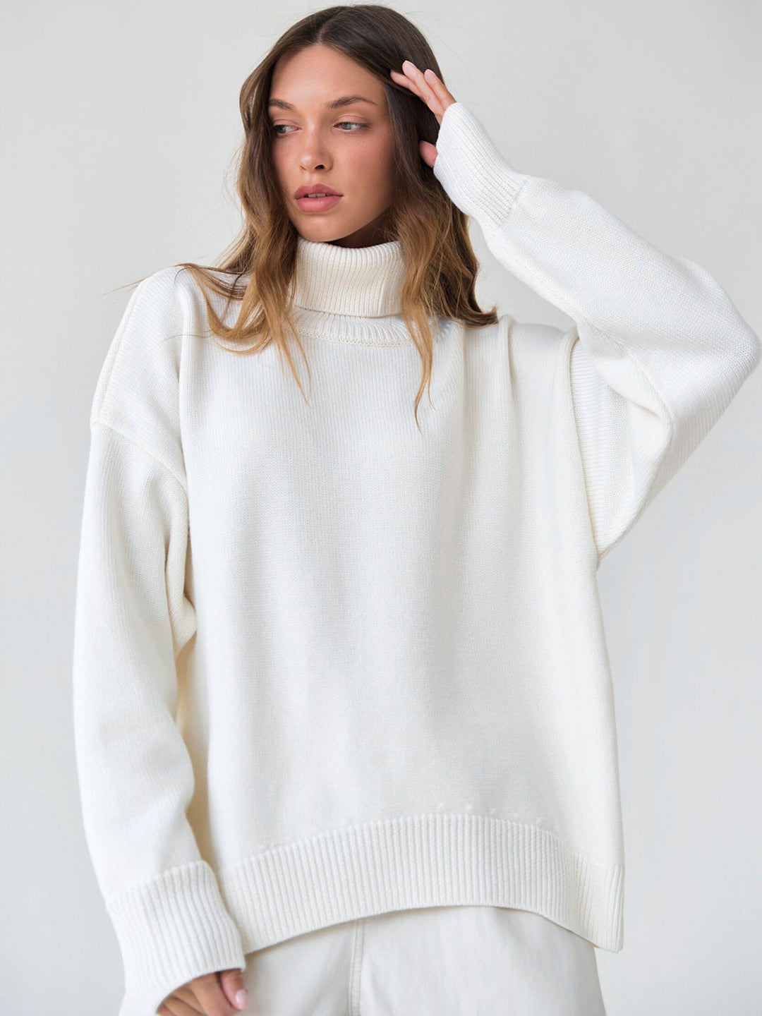 Women's Oversized Turtleneck Jumper