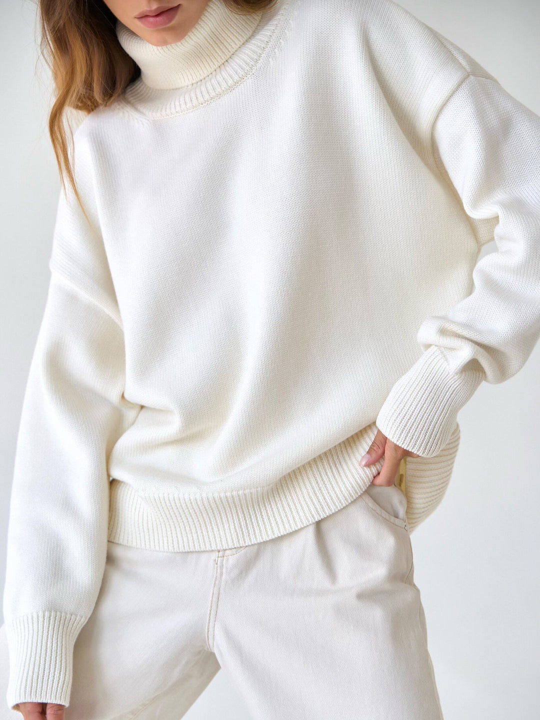 Women's Oversized Turtleneck Jumper