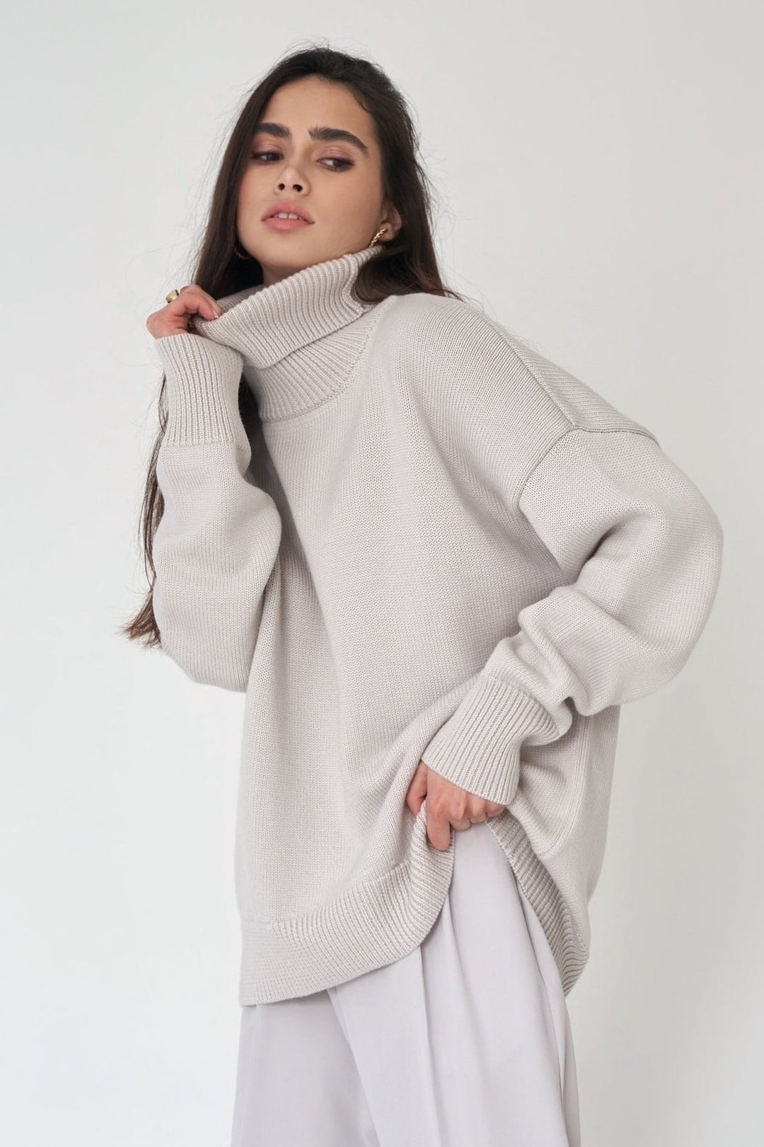 Women's Oversized Turtleneck Jumper