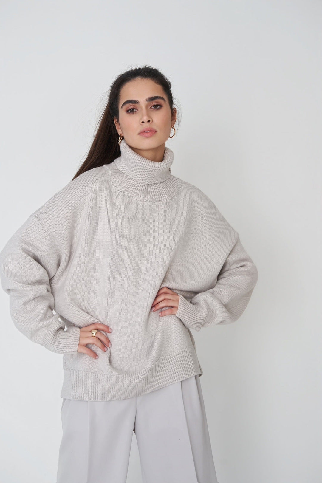 Women's Oversized Turtleneck Jumper