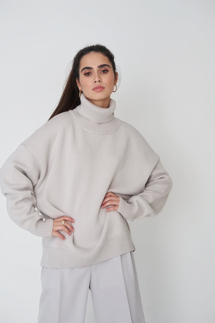 Women's Oversized Turtleneck Jumper