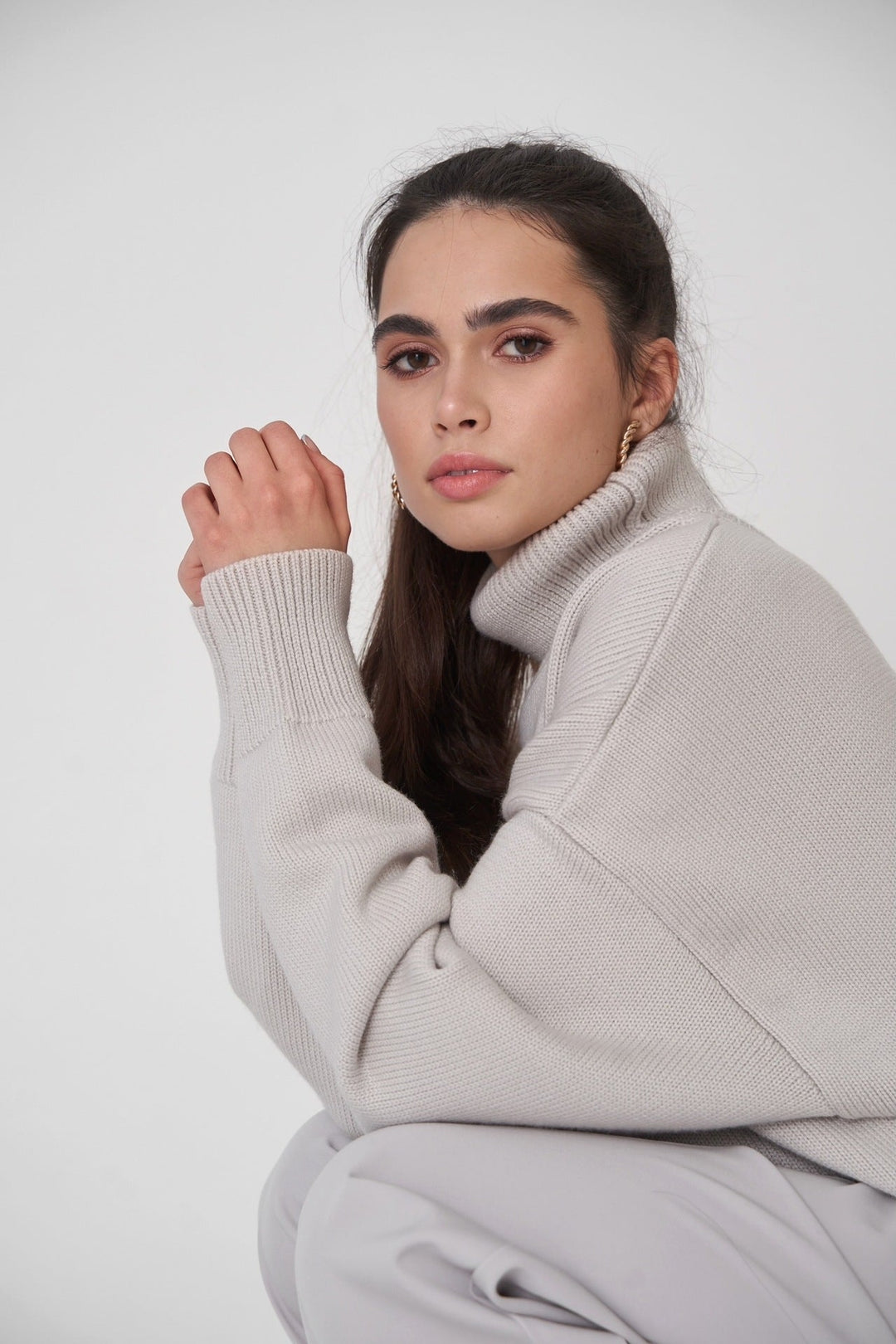 Women's Oversized Turtleneck Jumper