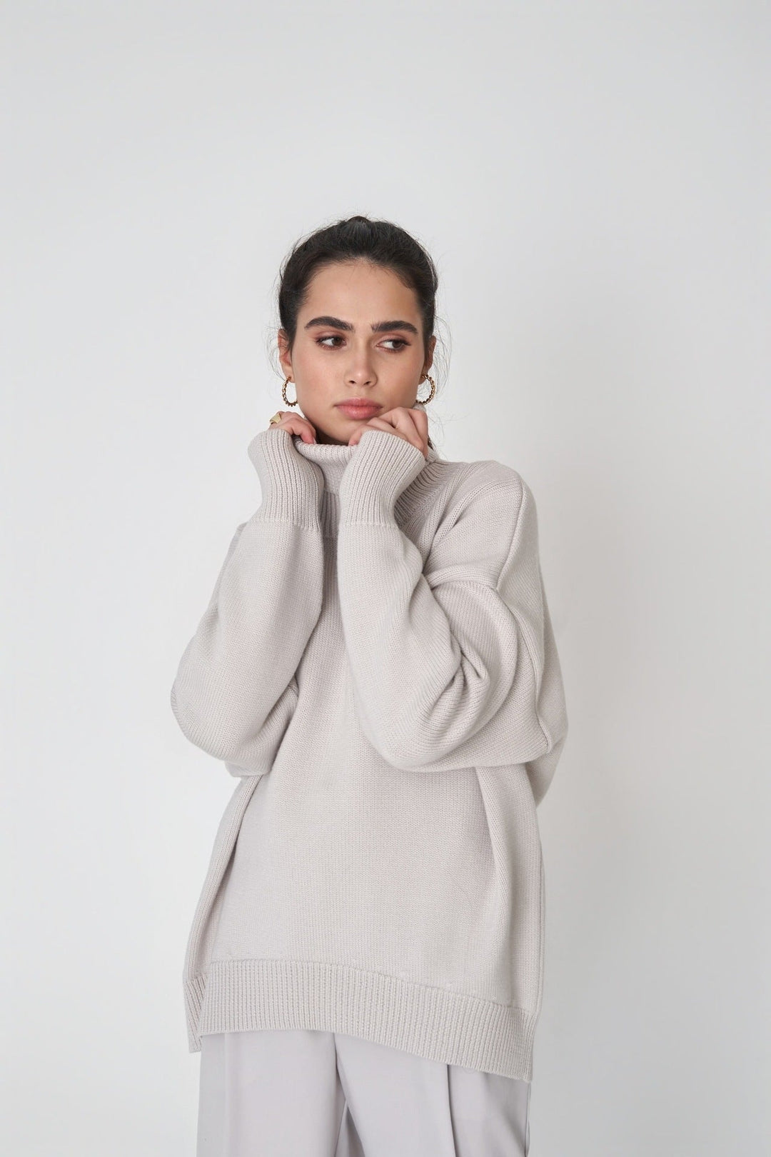 Women's Oversized Turtleneck Jumper