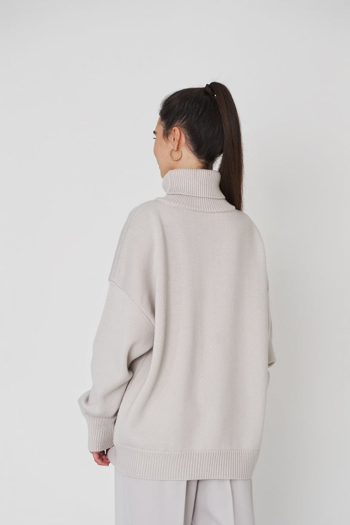 Women's Oversized Turtleneck Jumper