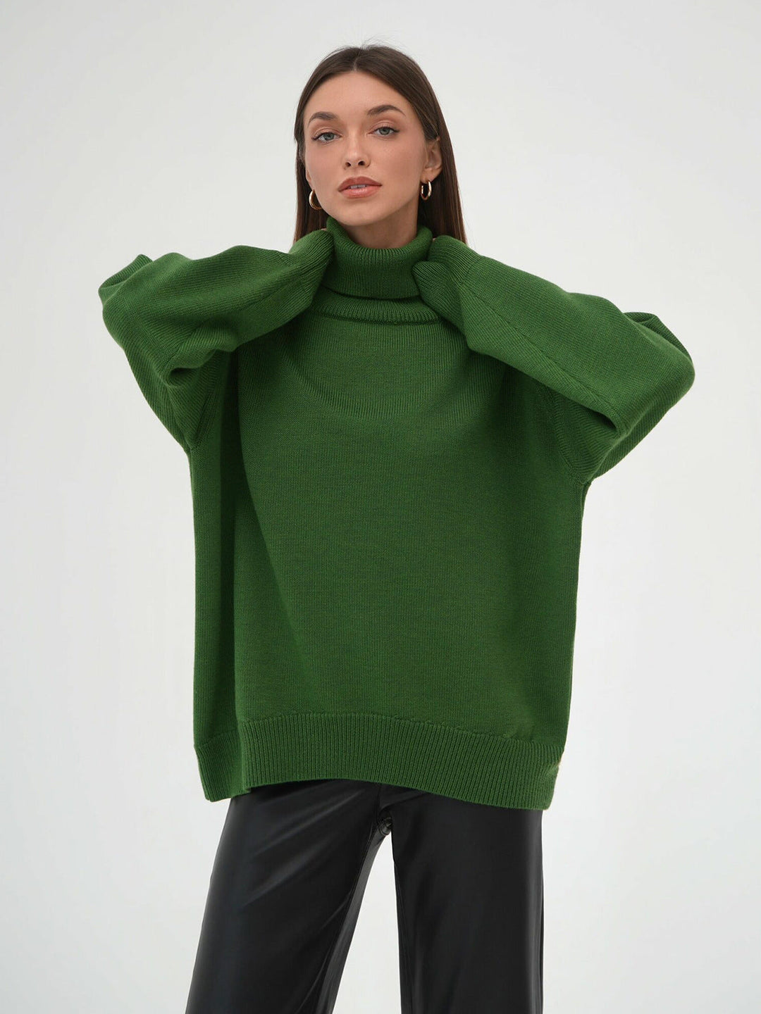 Women's Oversized Turtleneck Jumper