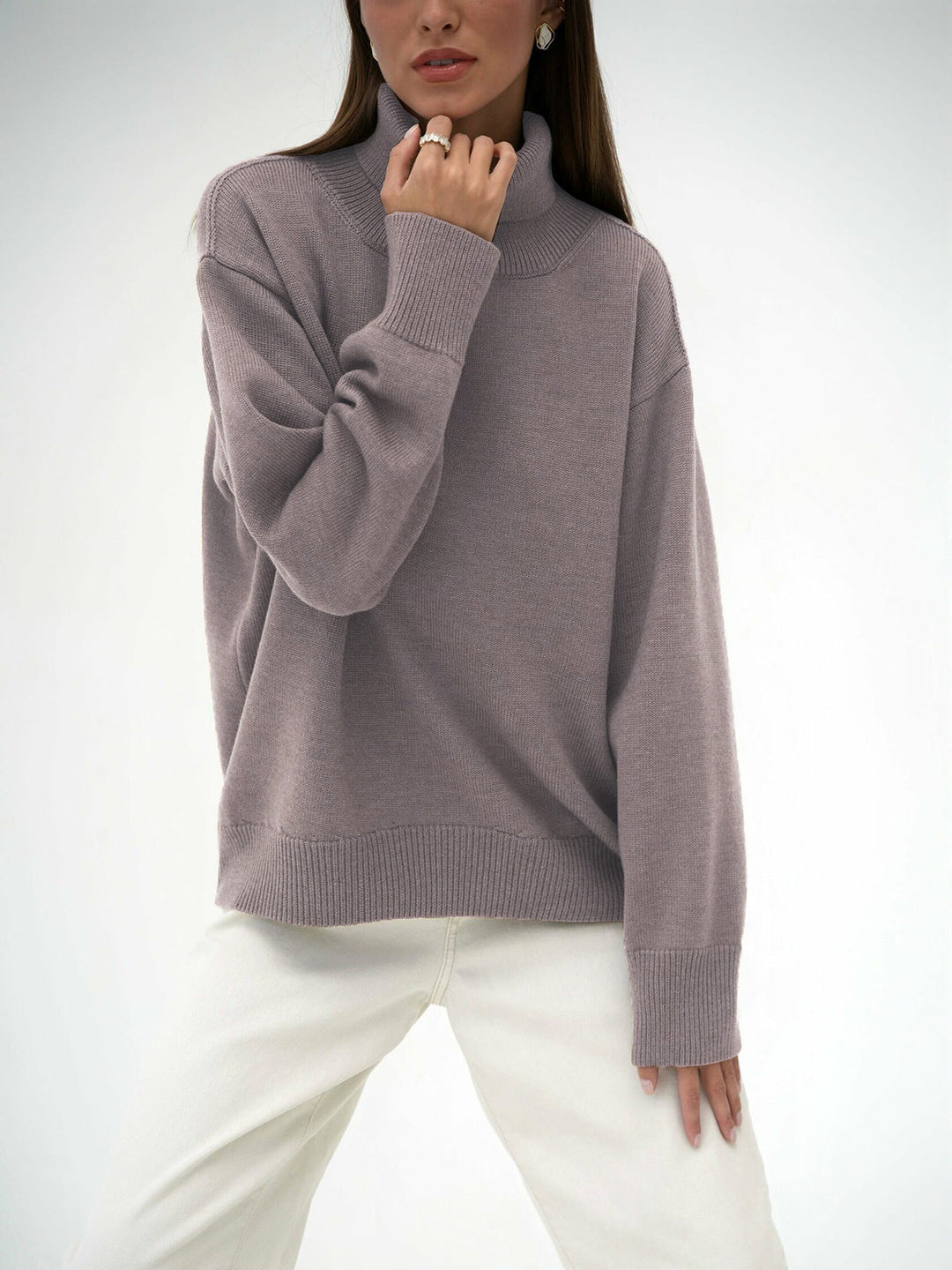 Women's Oversized Turtleneck Jumper