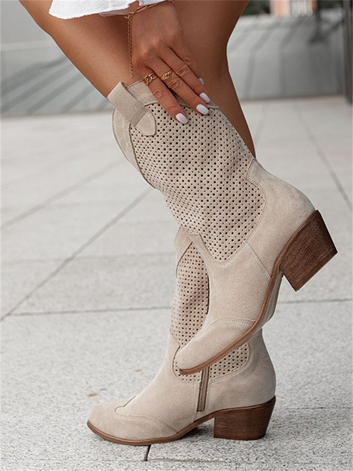 Women's Perforated Western Boots