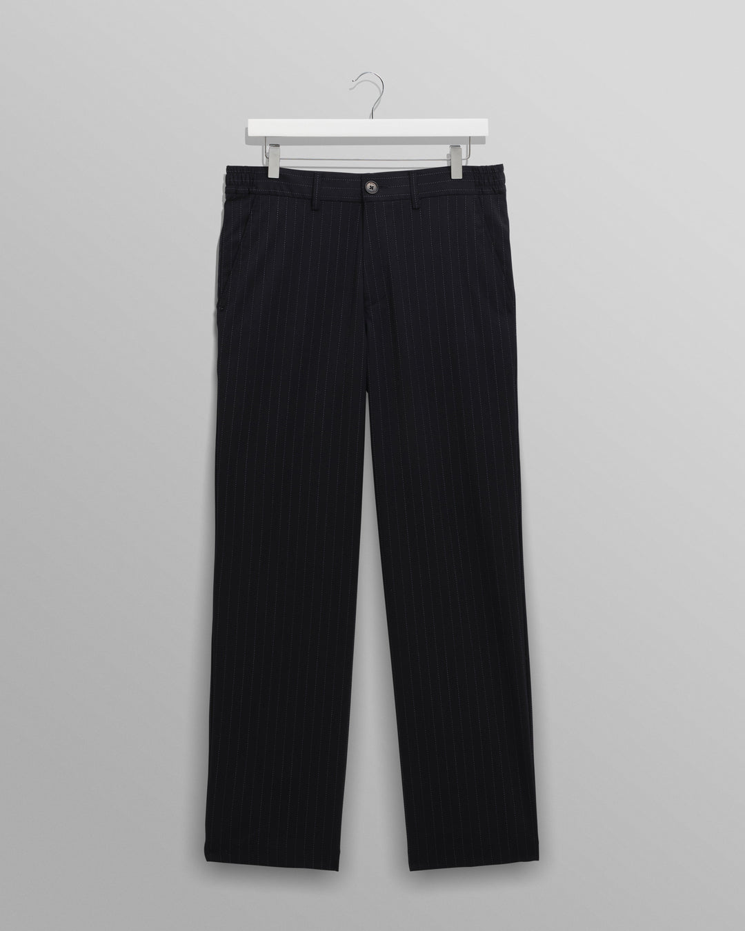 Men's Pinstripe Straight-Leg Trousers