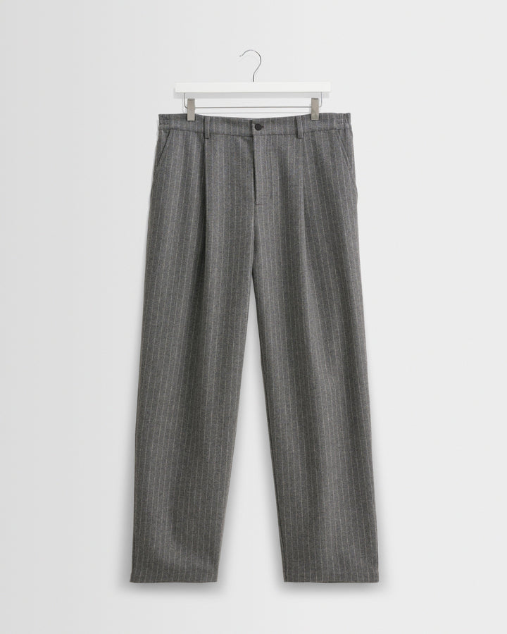 Men's Pinstripe Wide-Leg Trousers