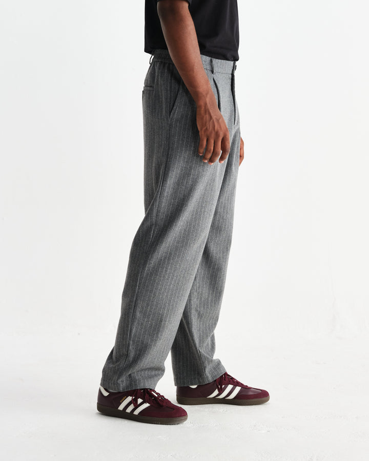Men's Pinstripe Wide-Leg Trousers